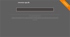 Desktop Screenshot of cocoons-spa.de